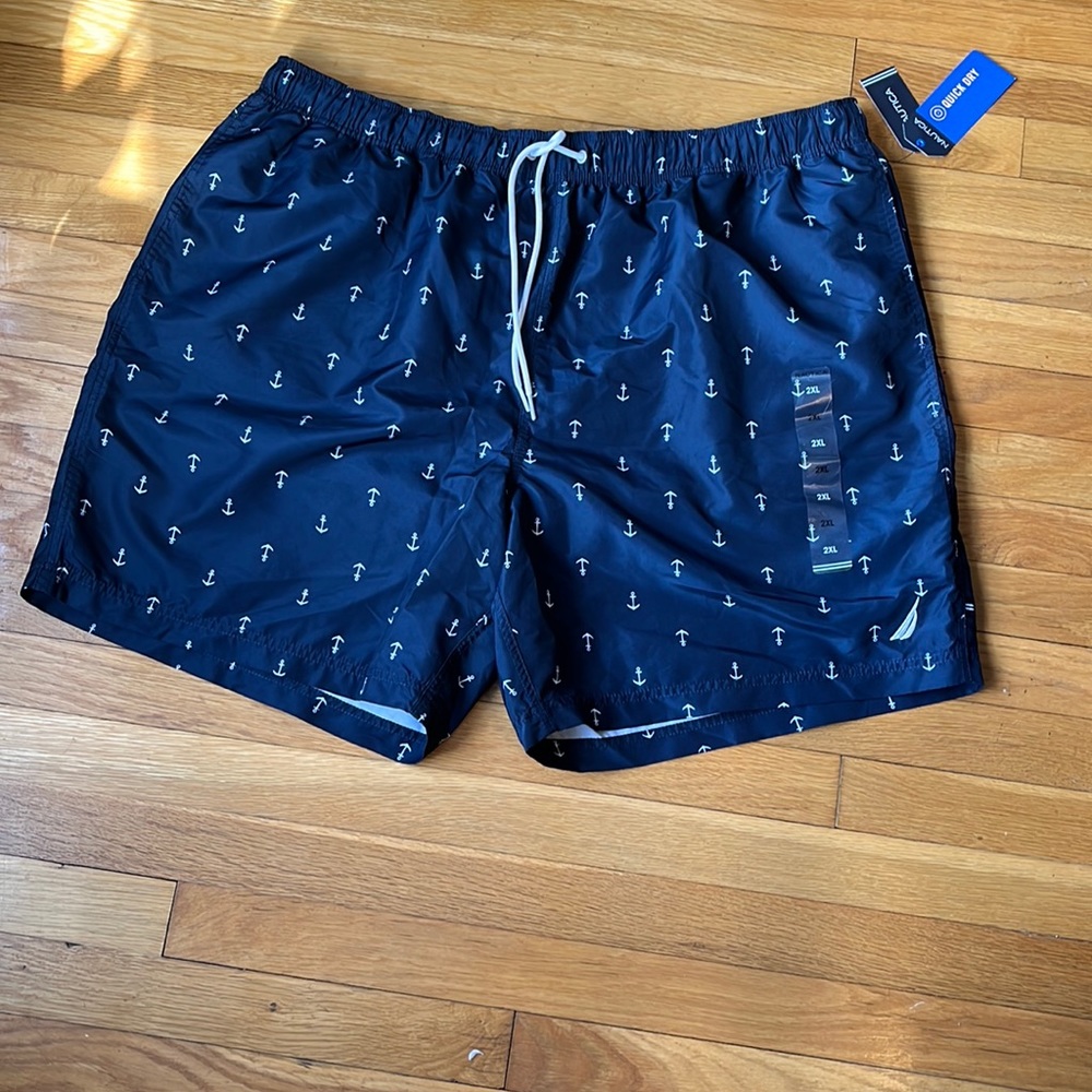 Nautical anchor swim shorts